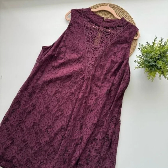 Torrid Burgundy Mini Lace Trapeze Dress Size 3XL - Picture 5 of 11